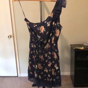 Size large dress from Anthropologie navy blue floral